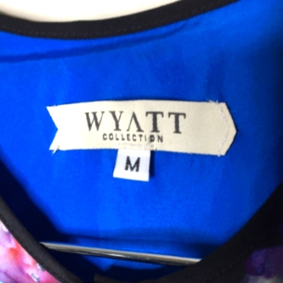 Wyatt Collection Floral Silk Long Sleeve Dress Size Medium - Picture 7 of 14